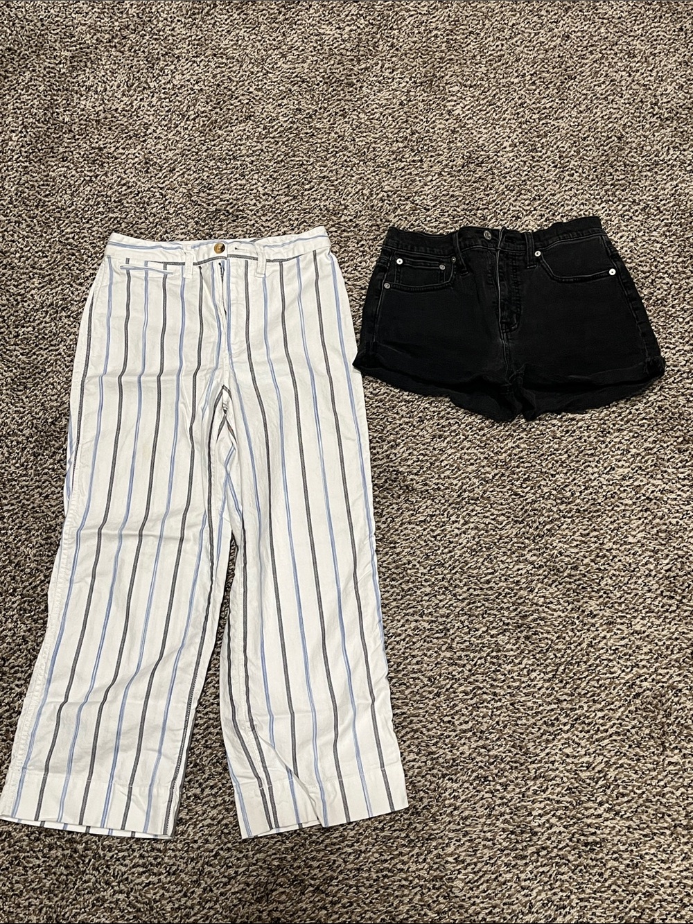 Madewell Black High-Rise Denim Shorts